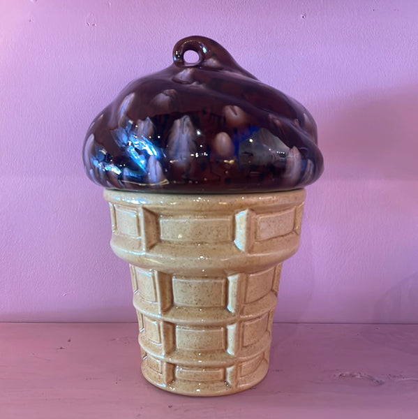 Vintage Ceramic Ice Cream Cookie Jar  CANDID HOME   