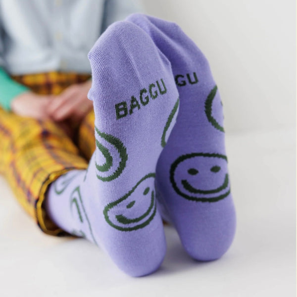 Baggu Socks Socks Baggu Lavender Happy  