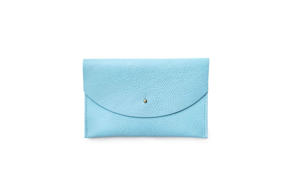 Leather Envelope Pouch by Primecut Bags + Wallets PRIMECUT Peacock Blue