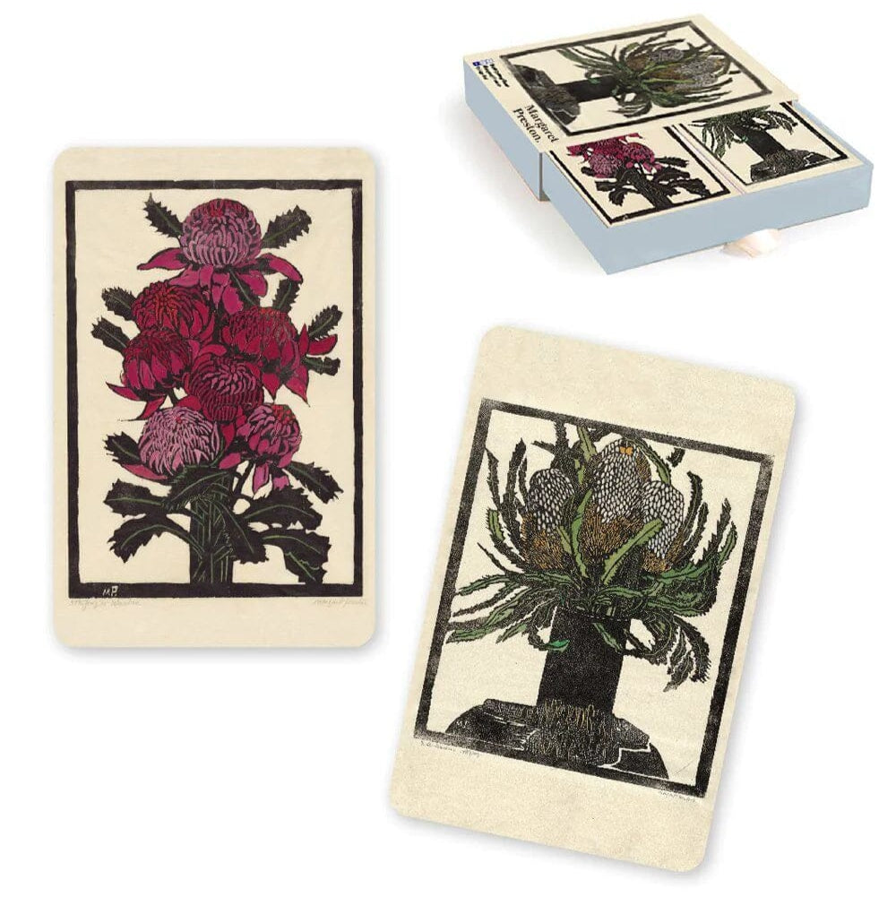 Waratah & Banksia Bridge Set by Margaret Preston PLAYING CARDS third drawer down