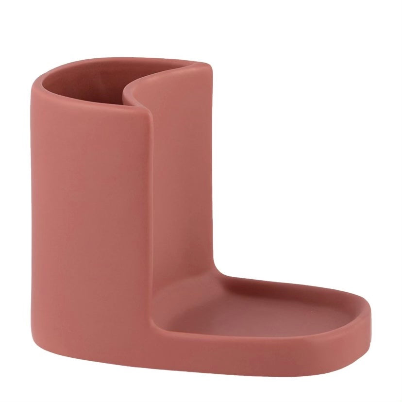 Ceramic Utility Stand by Plint Desk Organizer Plint Terracotta Rose  