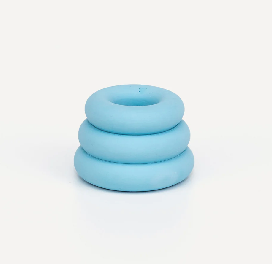 Yod + Co Triple O Candlestick Candle Holders yod and co Electric Blue  