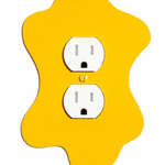 Blob Switchplate Cover by New Made LA switch plate New Made LA Yellow Double Outlet  