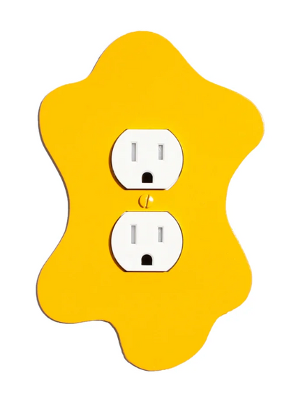 Blob Switchplate Cover by New Made LA switch plate New Made LA Yellow Double Outlet  