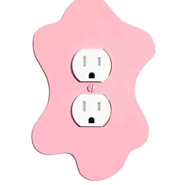 Blob Switchplate Cover by New Made LA switch plate New Made LA Pink Double Outlet  