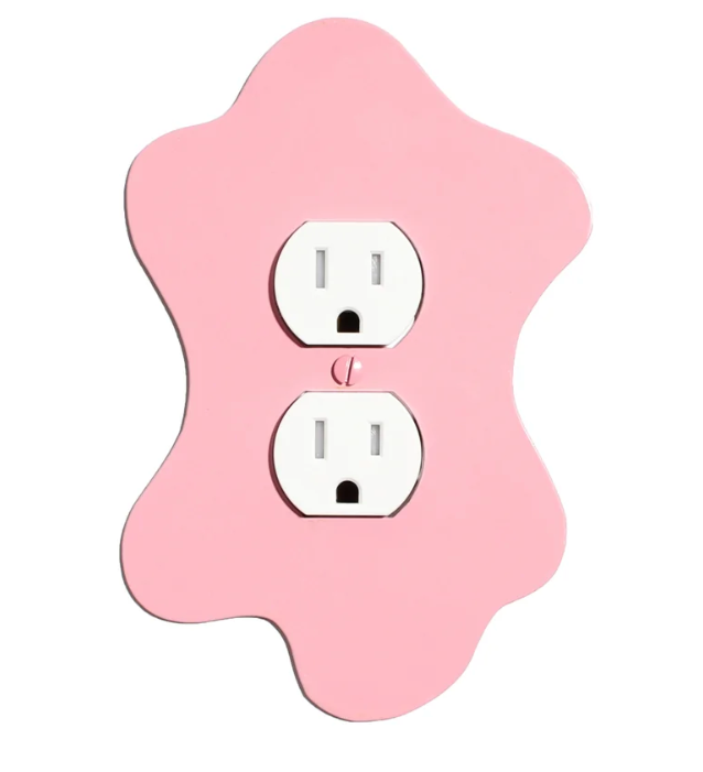 Blob Switchplate Cover by New Made LA switch plate New Made LA Pink Double Outlet  