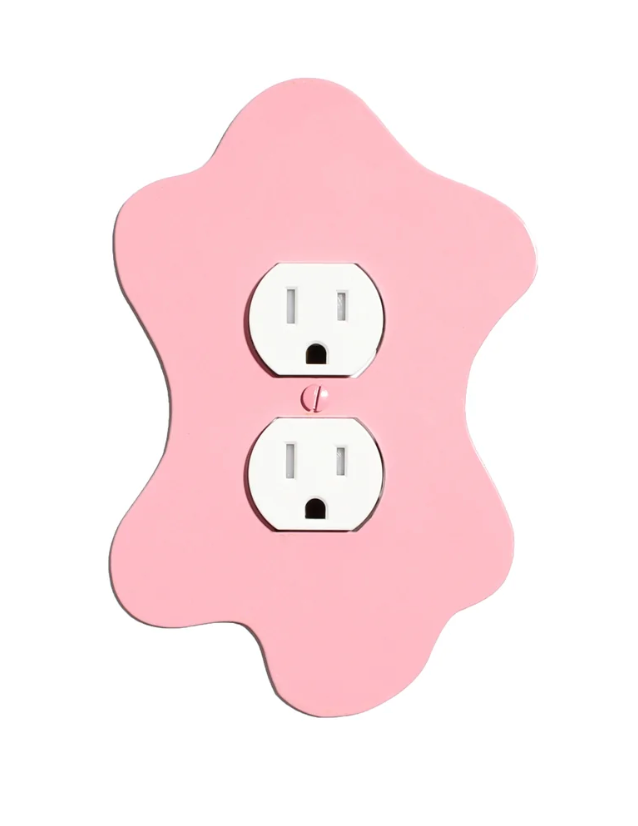 Blob Switchplate Cover by New Made LA switch plate New Made LA Pink Double Outlet  