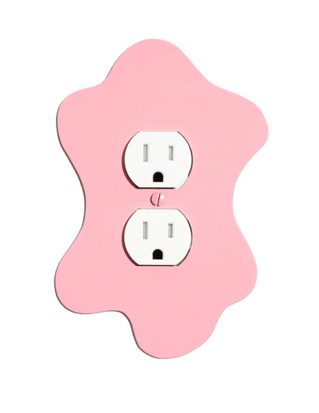 Blob Switchplate Cover by New Made LA switch plate New Made LA Pink Double Outlet  