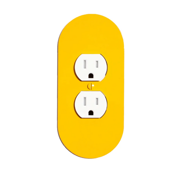 Pill Switchplate Cover by New Made LA switch plate New Made LA Yellow Double Outlet  