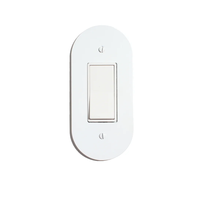 Pill Switchplate Cover by New Made LA switch plate New Made LA White Rectangle Outlet  