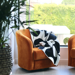 "Puzzle" Recycled Cotton Throw by Happy Habitat Blankets Happy Habitat Black  