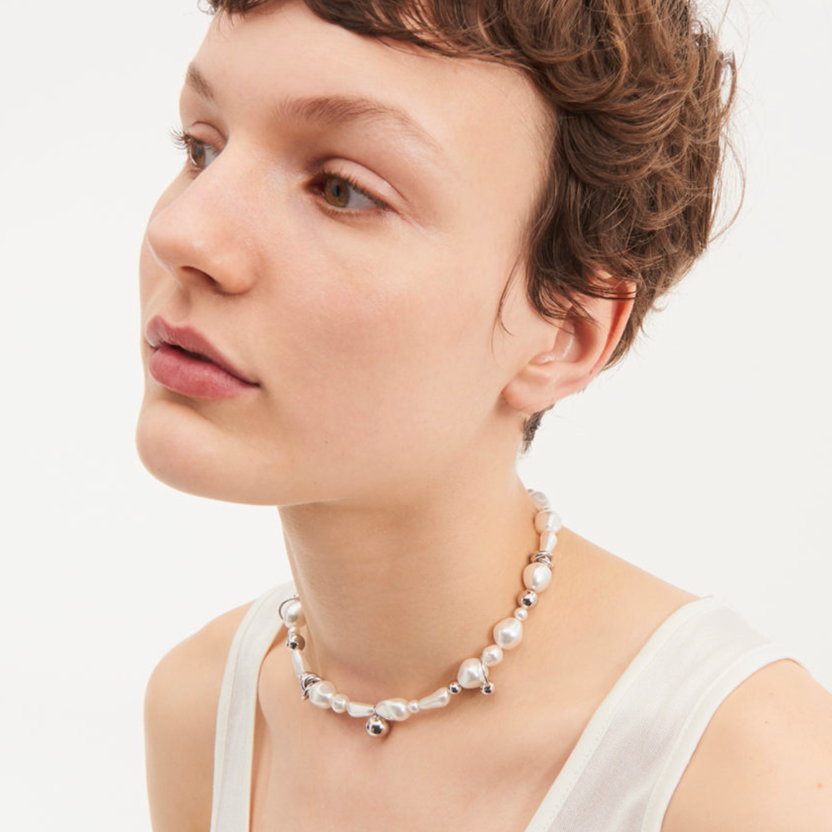 Sidney Choker by Justine Clenquet Necklaces Justine Clenquet Pearl  