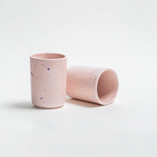 Speckled Ceramic Party Cup by Egg Back Home Ceramic Cups egg back home PINK  