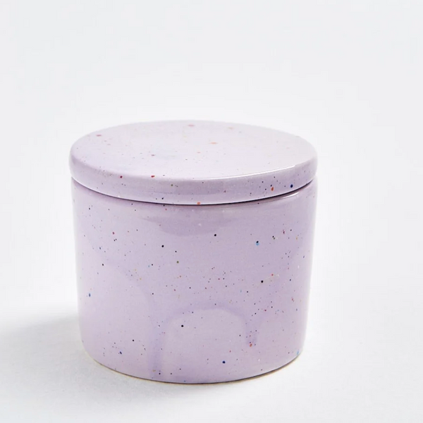 Speckled Jar with Lid by Egg Back Home Container CANDID HOME LILAC  