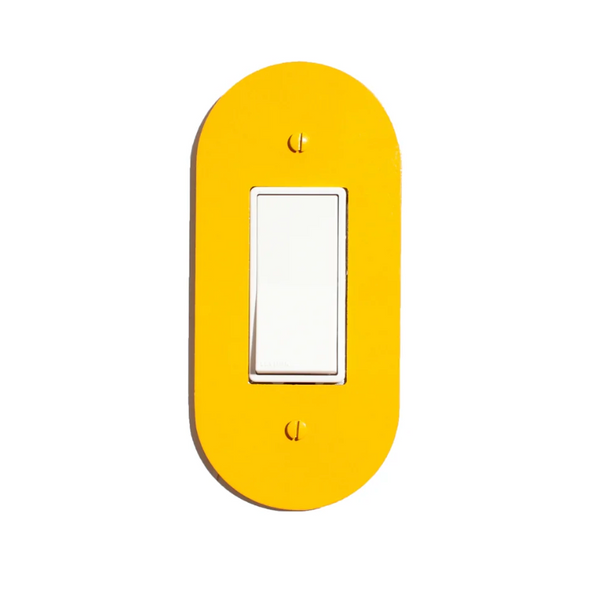 Pill Switchplate Cover by New Made LA switch plate New Made LA Yellow Rectangle Outlet  
