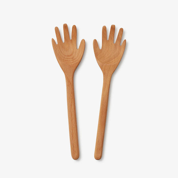 Serving Friends Wooden Spoon Set – Selena Liu x Areaware Kitchen Utensil Sets areaware Hands  