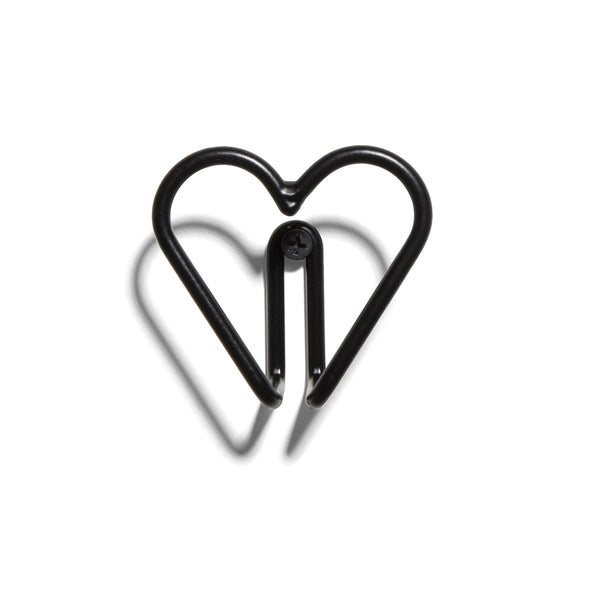 Heart Hook by New Made LA Storage Hooks & Racks New Made LA Black  