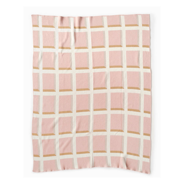 "Windowpane" Recycled Cotton Throw by Happy Habitat Throw Blankets Happy Habitat   