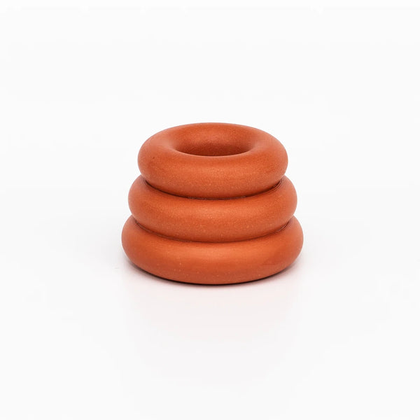 Yod + Co Triple O Candlestick Candle Holders yod and co Terracotta  