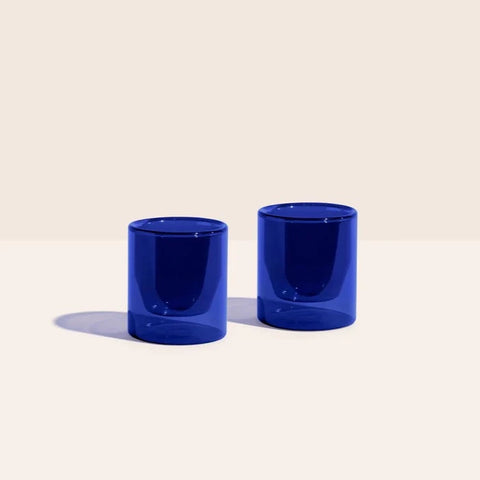 Double Wall Glasses by Yield Design Co. glassware Yield Design Co. 6oz Cobalt 