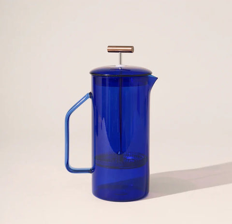 Glass French Press by Yield Design Co. Kitchen + Bar yield design co. Cobalt  