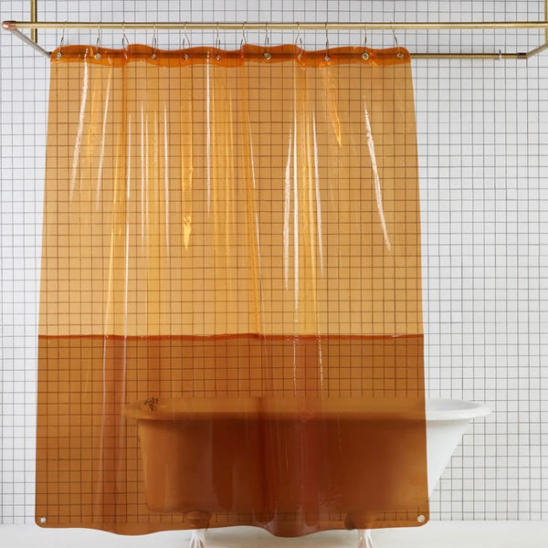 Sun Shower Curtain Liners by Quiet Town Shower Curtains Quiet Town Squeeze: Terracotta  