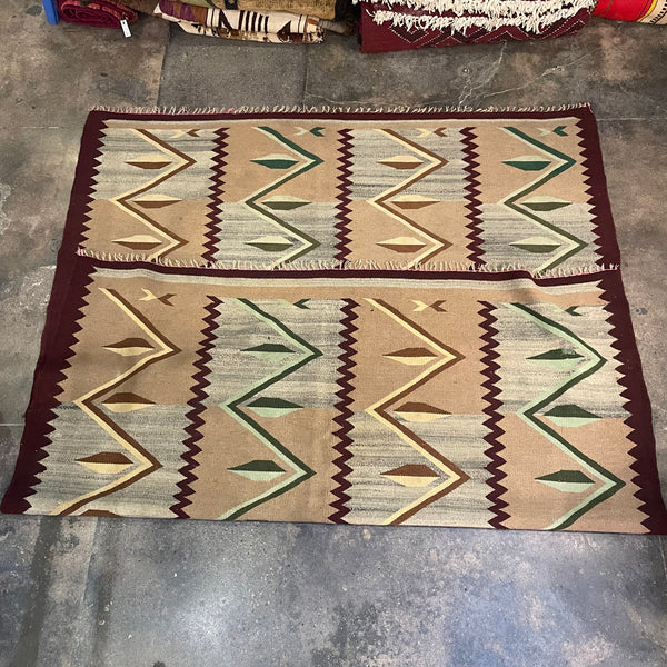 5’ x 6’3” Turkish Flat-weave Rug  CANDID HOME   
