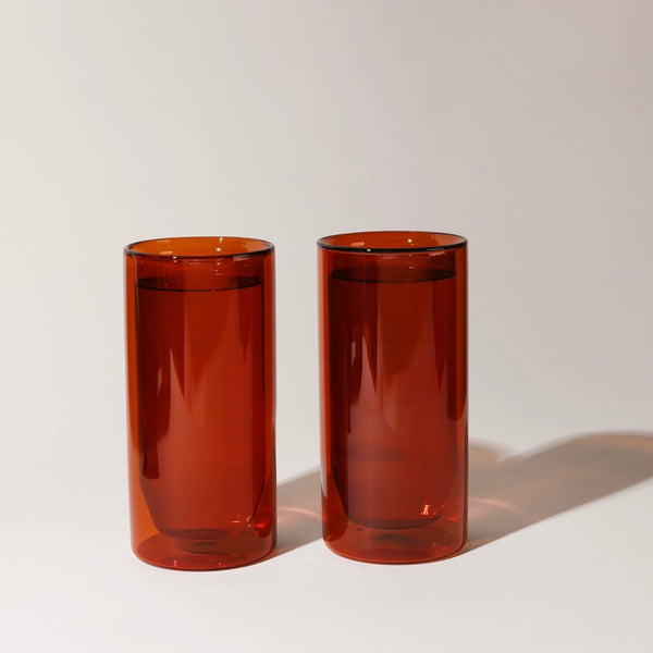 Double Wall Glasses by Yield Design Co. glassware Yield Design Co. 16oz Amber 