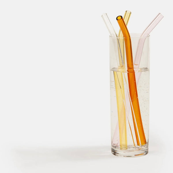 Glass Straw Set by Poketo Drinking Straws & Stirrers POKETO   