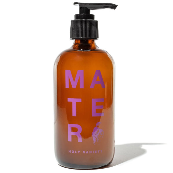 Mater Hand + Body Soap - Reusable Glass  Mater Holy: purple bottle  