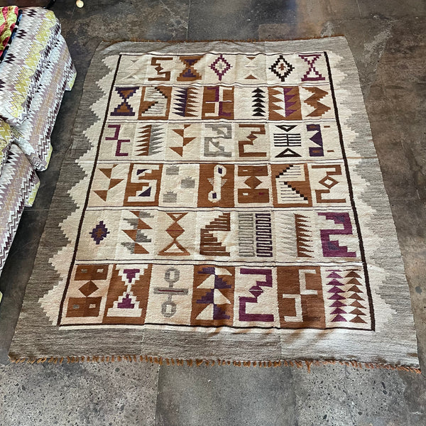5’3” x 6’9” Turkish Abstract Kilim Rug  CANDID HOME   
