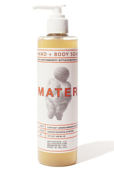 Mater 10 oz Hand + Body Soap  Mater Flori  