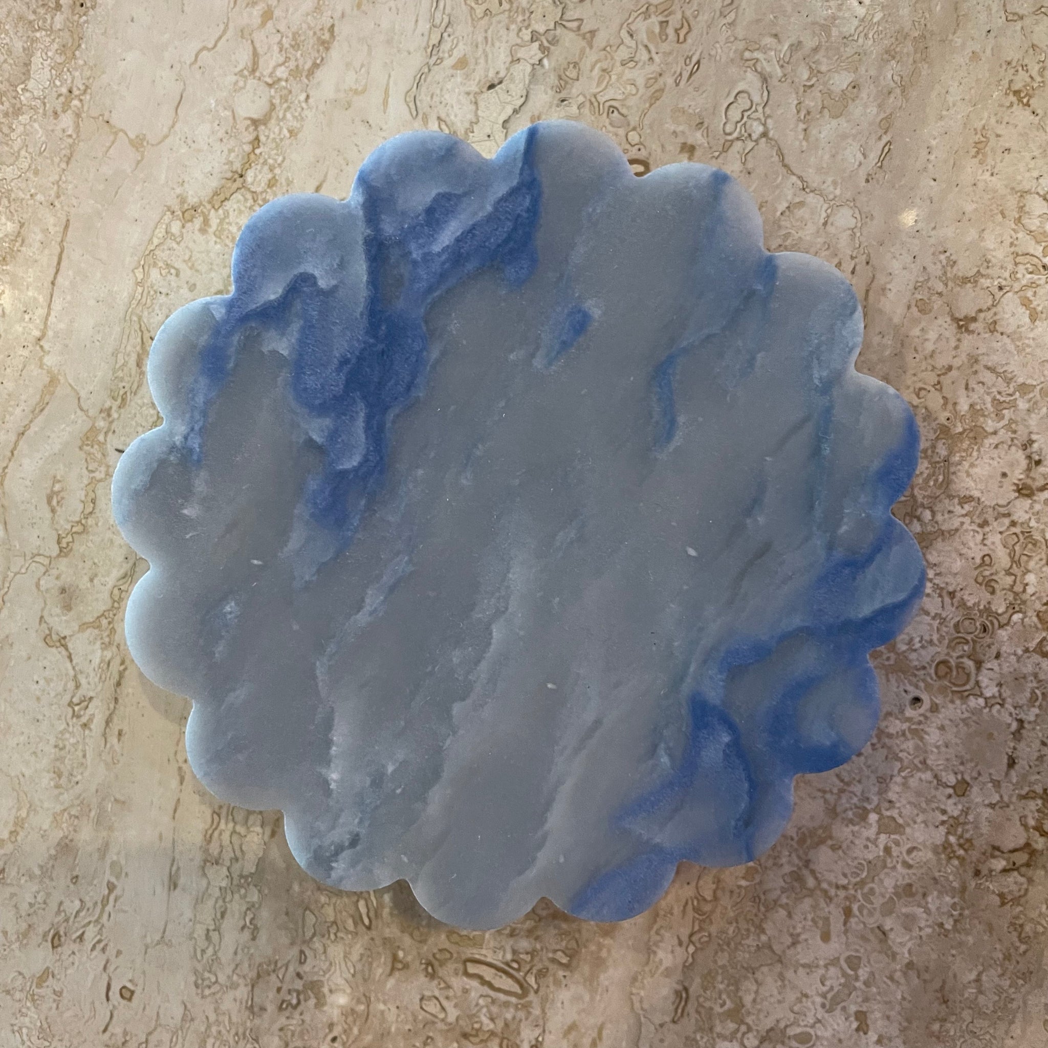 Branik Stone Trays - Small Round Decorative Trays Branik Azul Macaubas  