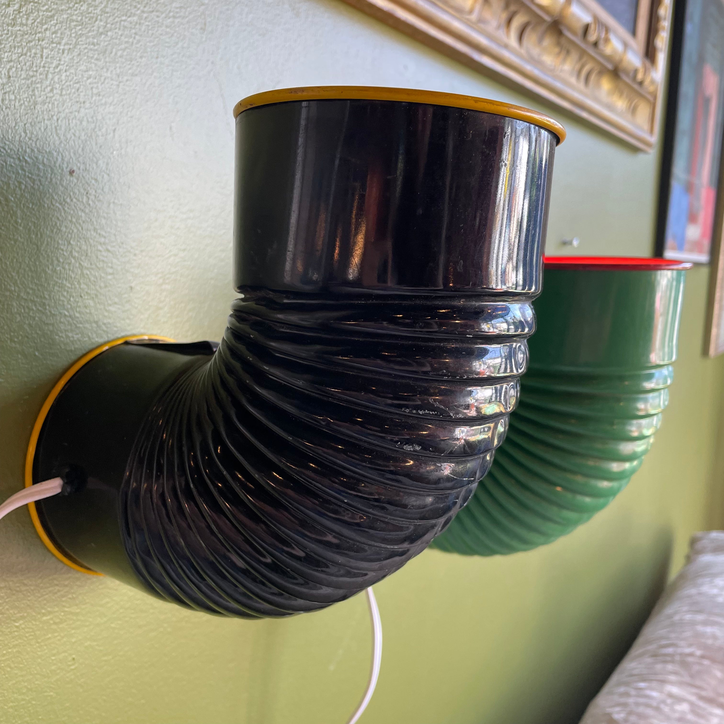 1969 Elbo Wall Sconces by Pipe Line - Price for Each Lamps CANDID HOME BLACK  