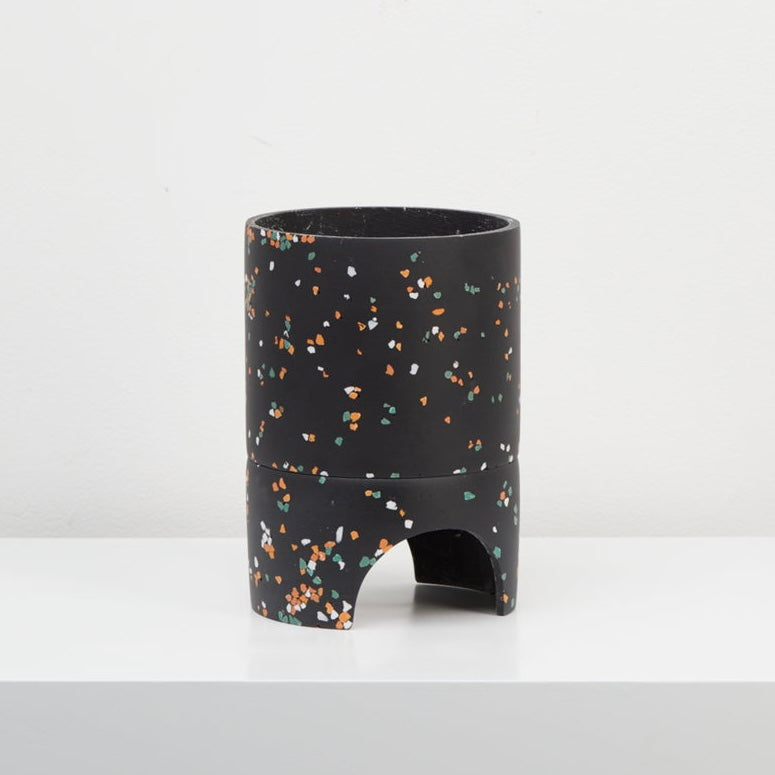 Archie Terrazzo Planter Pots & Planters Capra Designs Black  