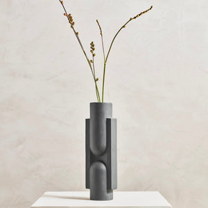 Kala Vase by Light + Ladder Vases Light + Ladder Hematite  