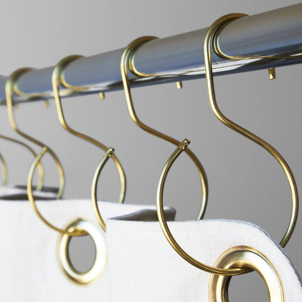 S-Shaped Shower Curtain Hooks by Quiet Town Shower Parts Quiet Town