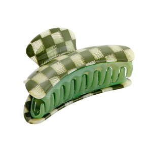 Grande Heirloom Hair Claw by Machete Hair Pins machete Green Check  