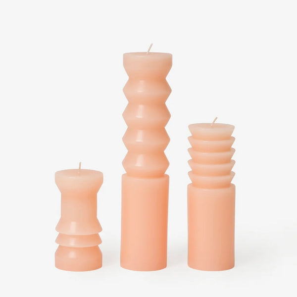 Totem Candles By Areaware Candles areaware Blush Small 