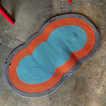 Utility Rugs by Ugly Rugly Rugs ugly rugly Sunset: blue / oj  