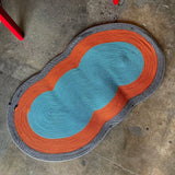 Utility Rugs by Ugly Rugly Rugs ugly rugly Sunset: blue / oj  