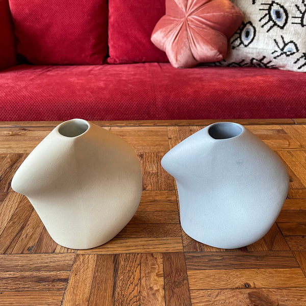Homa Studios Ceramic Vases vase Homa Small Folded Torso Vase - Blue  