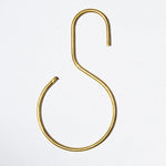 S-Shaped Shower Curtain Hooks by Quiet Town Shower Parts Quiet Town Brass