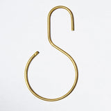 S-Shaped Shower Curtain Hooks by Quiet Town Shower Parts Quiet Town Brass