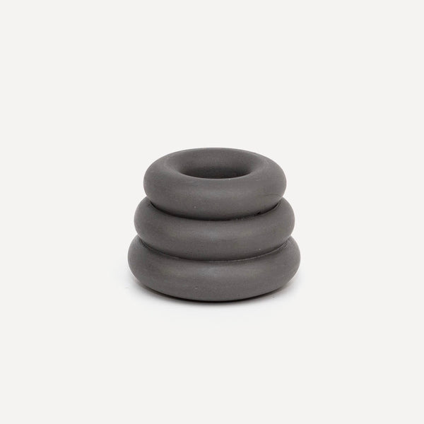 Yod + Co Triple O Candlestick Candle Holders yod and co Charcoal  