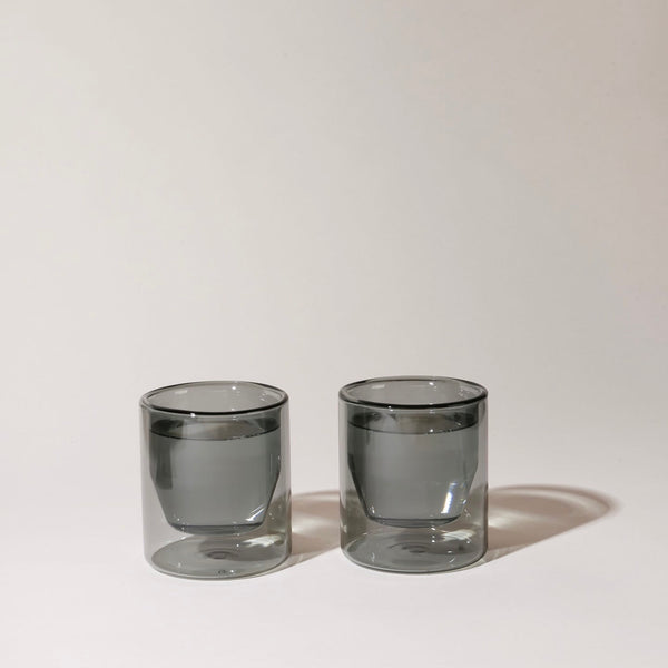 Double Wall Glasses by Yield Design Co. glassware Yield Design Co. 6oz Gray 