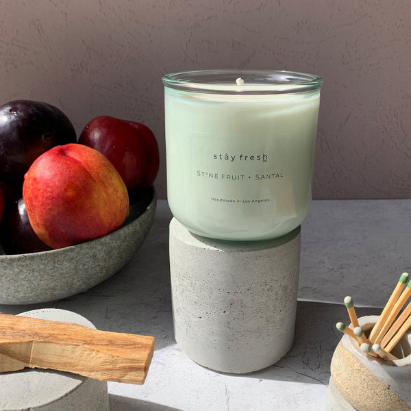 Stay Fresh Candles - 2 Sizes Available Candles stay fresh co 10 Oz. Stonefruit + Santal  