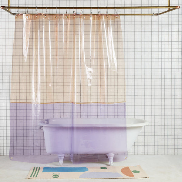 Sun Shower Curtain Liners by Quiet Town Shower Curtains Quiet Town Ray: Purple/Orange  