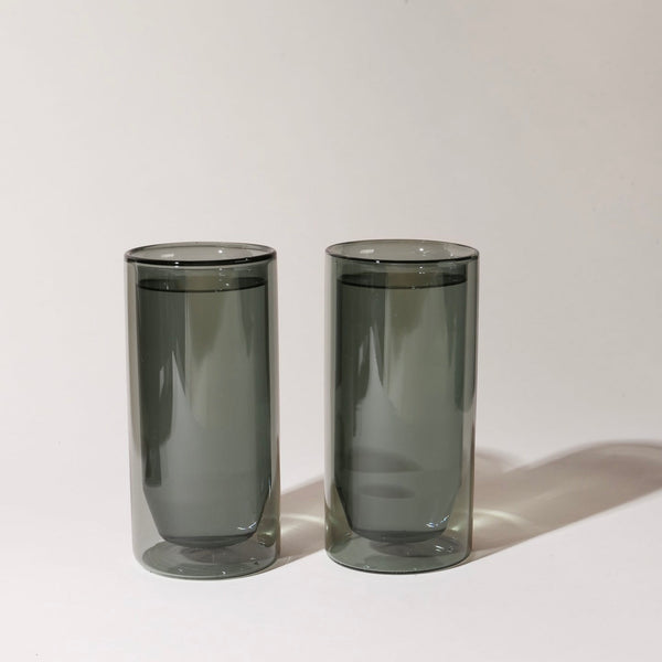 Double Wall Glasses by Yield Design Co. glassware Yield Design Co. 16oz Gray 